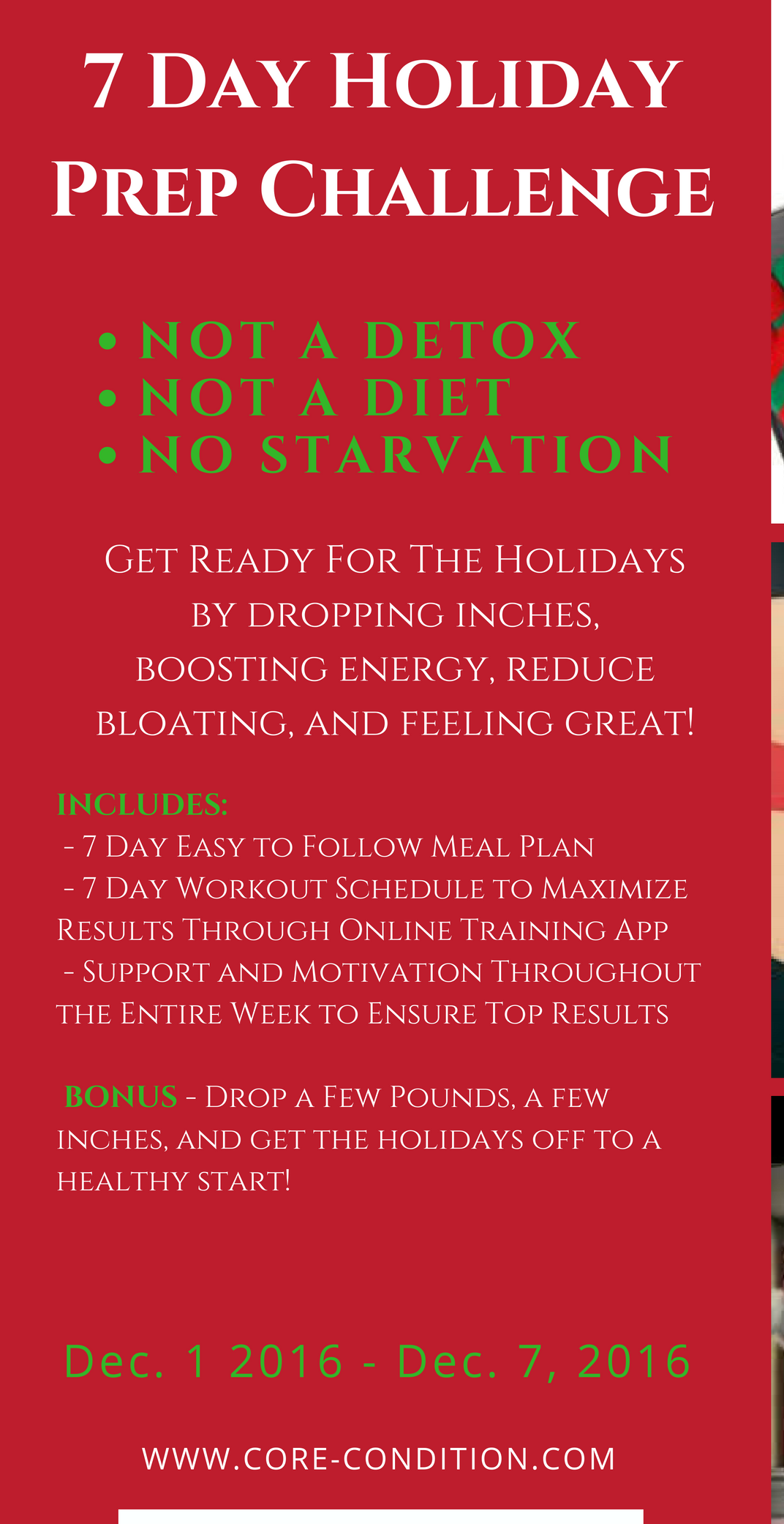 7 Day Holiday Challenge -Fast Weight Loss Meal Plan