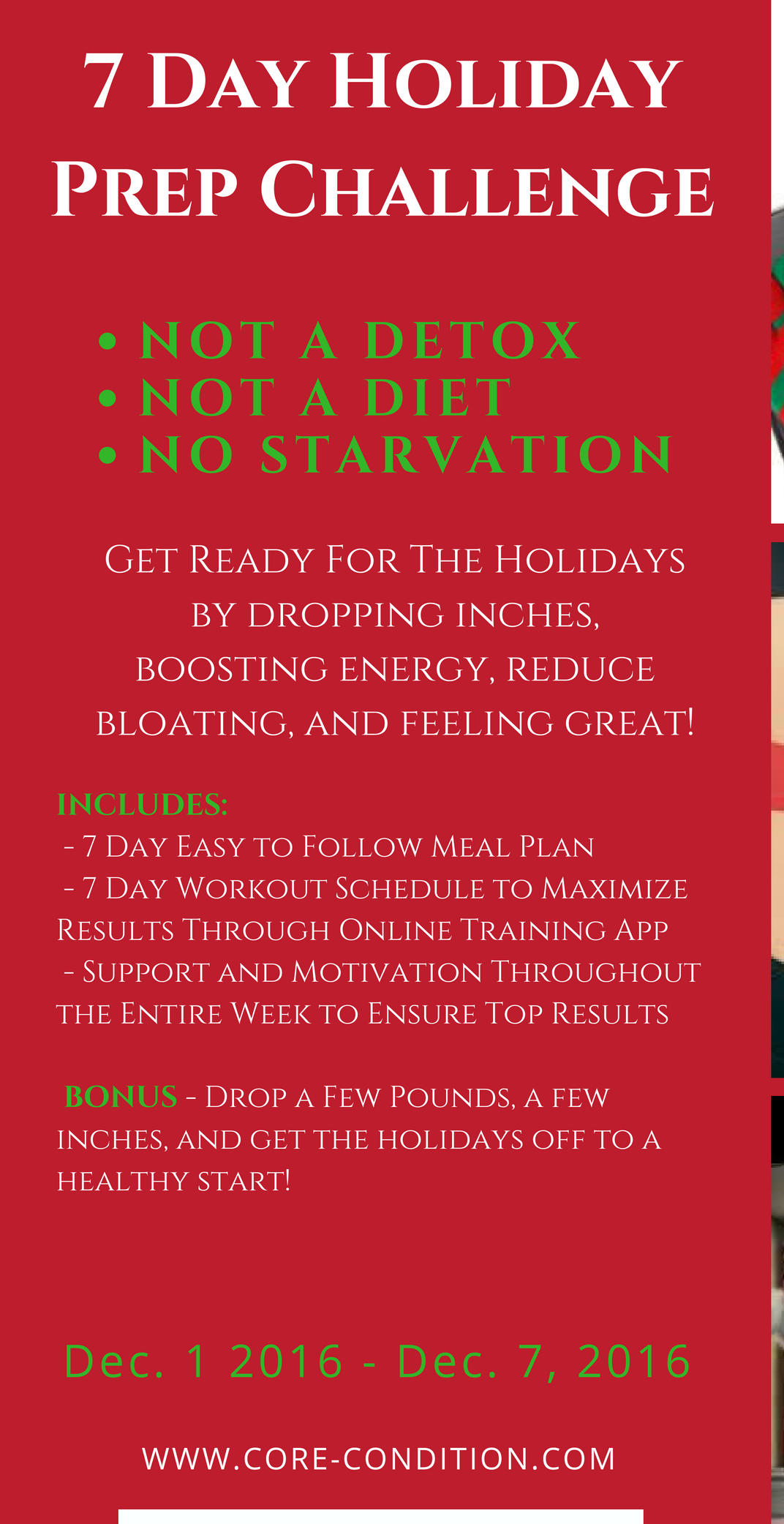 7 Day Holiday Prep Challenge – Fast Weight Loss Meal Plan